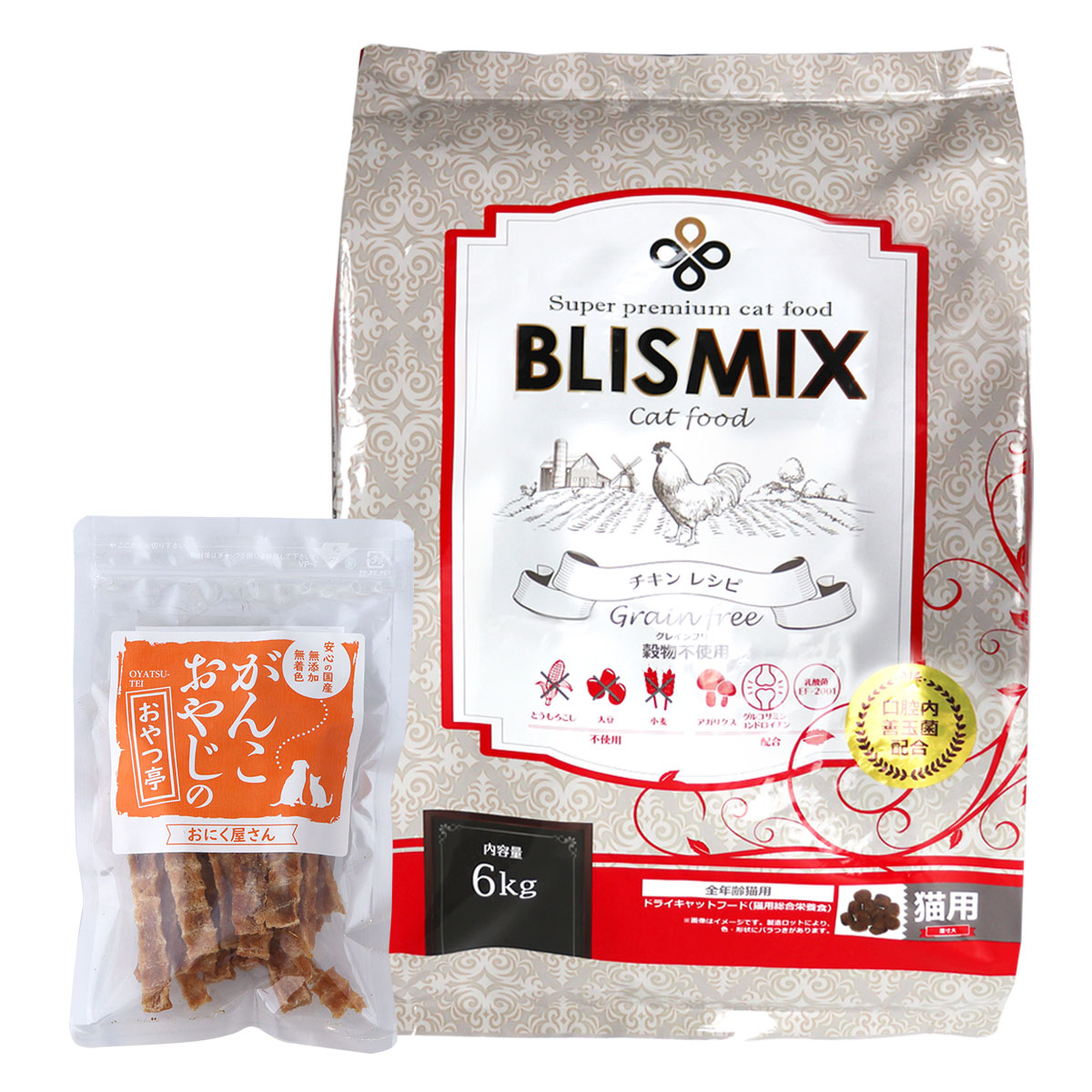 キャットフード グレインフリー 6kg【国産たじま鶏ジャーキー40g付き】