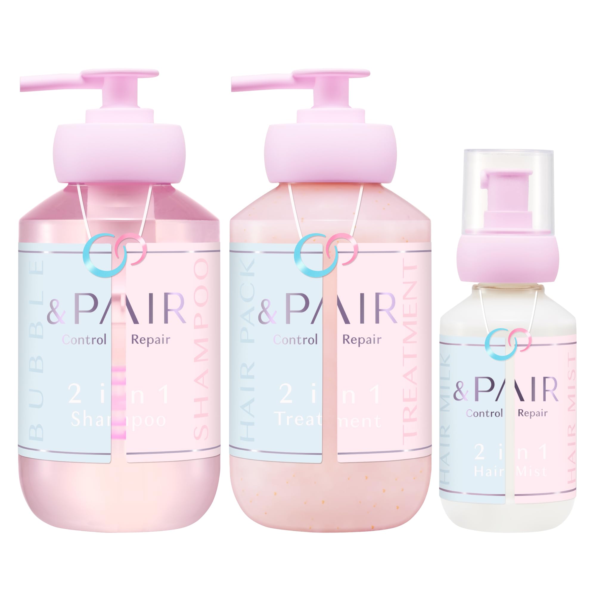 &PAIR (アンドペア) コントロール リペア 3点セット[ シャンプー/トリートメント/ヘアミスト ] シャンプー・コンディショナーセット