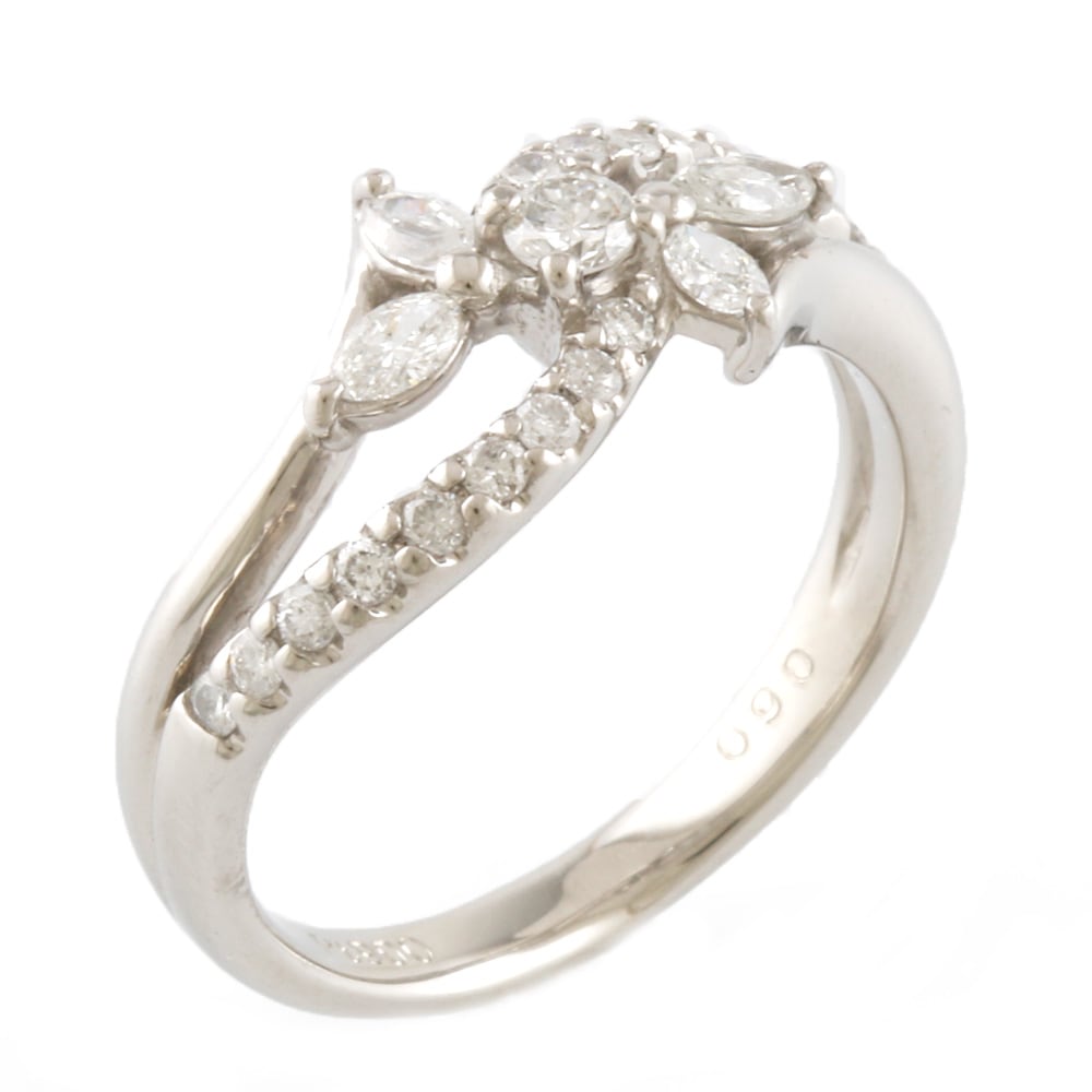 Pt900 リング 指輪 12号 ダイヤモンド 0.60CT Pt900プラチナ レディース メンズ かわいい 中古
