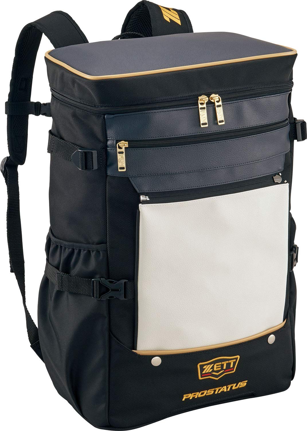 ゼット バッグ プロステイタス バックパック 野球 リュック スクエアデイパック BAP4021 ZETT (1130)ホワイト×ダークネイビー 長さ33×高さ53×巾20cm