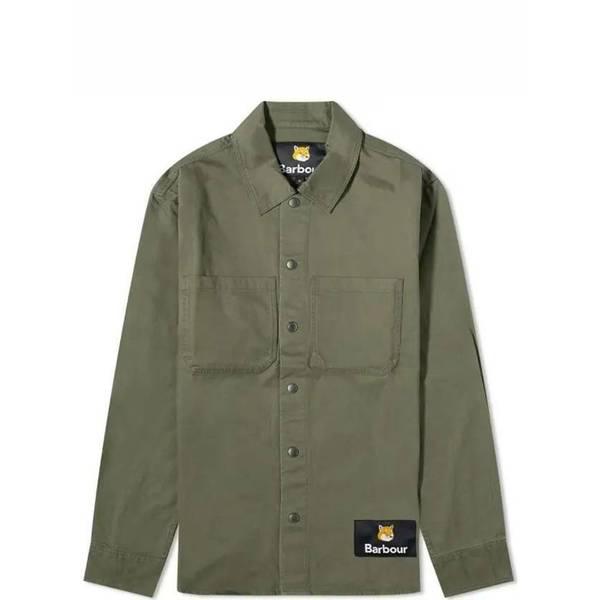 [高級品] X MK オーバーシャツ Uniform グリーン メゾンキツネ MOS0335 GN84