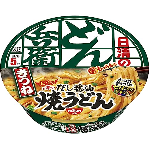 きつね焼うどん ピリッと辛いだし醤油 日清食品 カップ麺 105g×12個