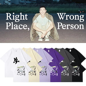 【期間限定 】キムナムジュンrmミニrightplacewrongpersonサポート半袖tシャツ服夏2枚購入でカード1パスケース