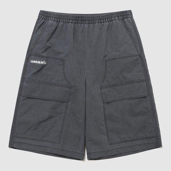 HBL オムグレー ウォッシング 6部 バミューダ ウーブン ハーフパンツ DARK CHARCOAL UR121CHP21 DCH0