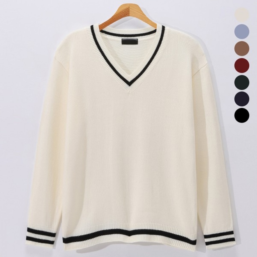 (フアンズ) オーバーフィットカラー Vニットセーター OSSW4354 4,694円