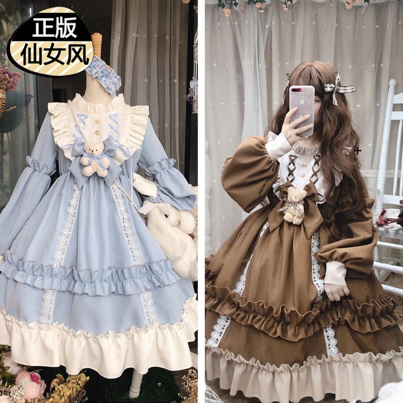 【ni-i-ight】英倫ロリータのスカートのお姫様のスカートのセット