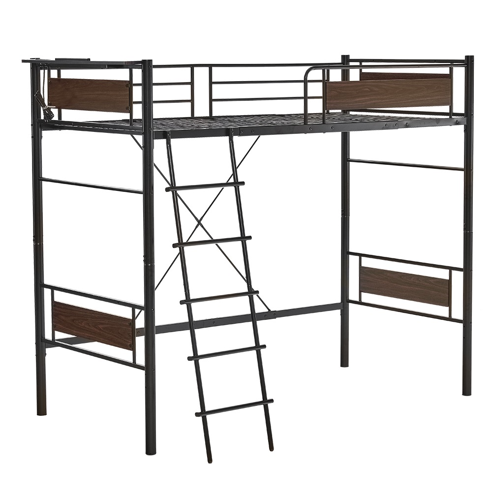 国内発送-送.料.無.料新品124【元SKU：WF306724AAA/N509SA194221A】システムベット ロフトベッド 宮 シングル コンセント付き 耐荷重150kg 高さ180cm 北欧風
