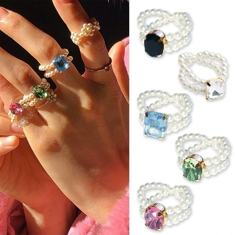 Go-go pearl ring リング 韓国 アクセサリー ファッション ジュエリー ヴィンテージ おしゃれ 大人可愛い きれいめ