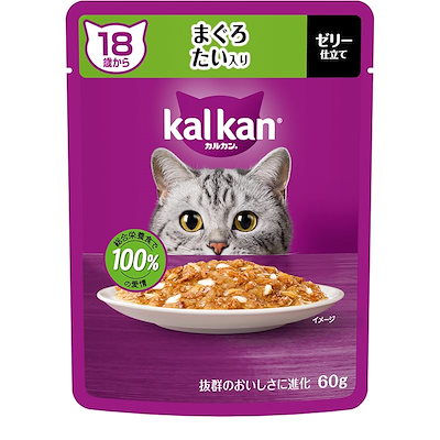 他サイト： カルカン パウチ 18歳から まぐろ たい入り 60g×12袋【まとめ買い】の商品画像