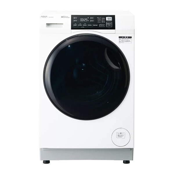 AQW-D8A-L(W) ホワイト まっ直ぐドラム ドラム式洗濯乾燥機 (洗濯機8kg/乾燥機4.5kg) 左開き