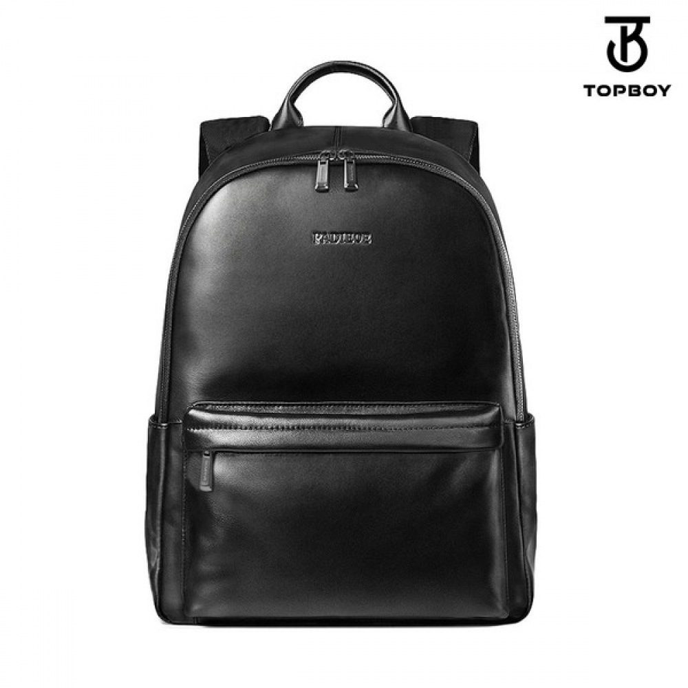(TOPBOY) ナチュラルレザーバインディング隠しポケットバックパック (BP080)