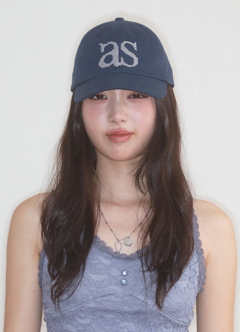 【AS"ON】 PIECE STITCH BALL CAP / NAVY キャップ 正規品