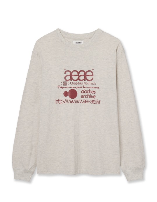 【aeae】 WEB LOGO L/S : OATMEAL