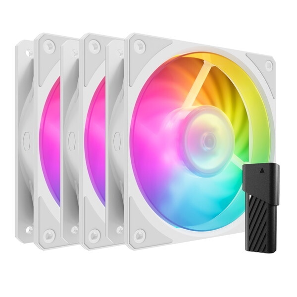 MFZ-M2DW-243P2-R1 ホワイト Mobius 120P ARGB White 3-Pack Fan Kit ケースファン
