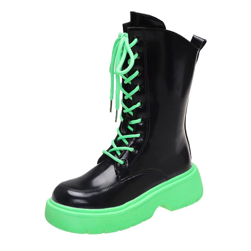 ショートブーツ レディース ワークブーツ ローヒール 厚底 シューズ 靴 無地 カジュアルシューズ