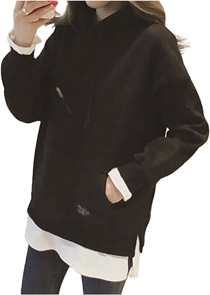 フード付きパーカー 裏起毛 トレーナー プルオーバー レディース(ブラック, M) 4,382円