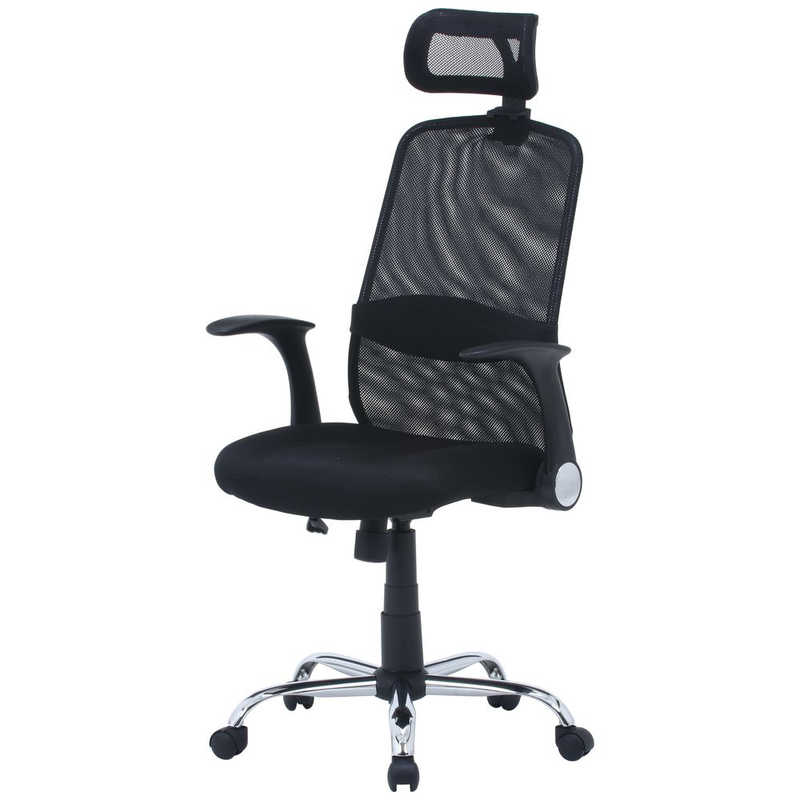 不二貿易　ヘッド付アームアップチェア ARP-01 BK　35424 8,455円