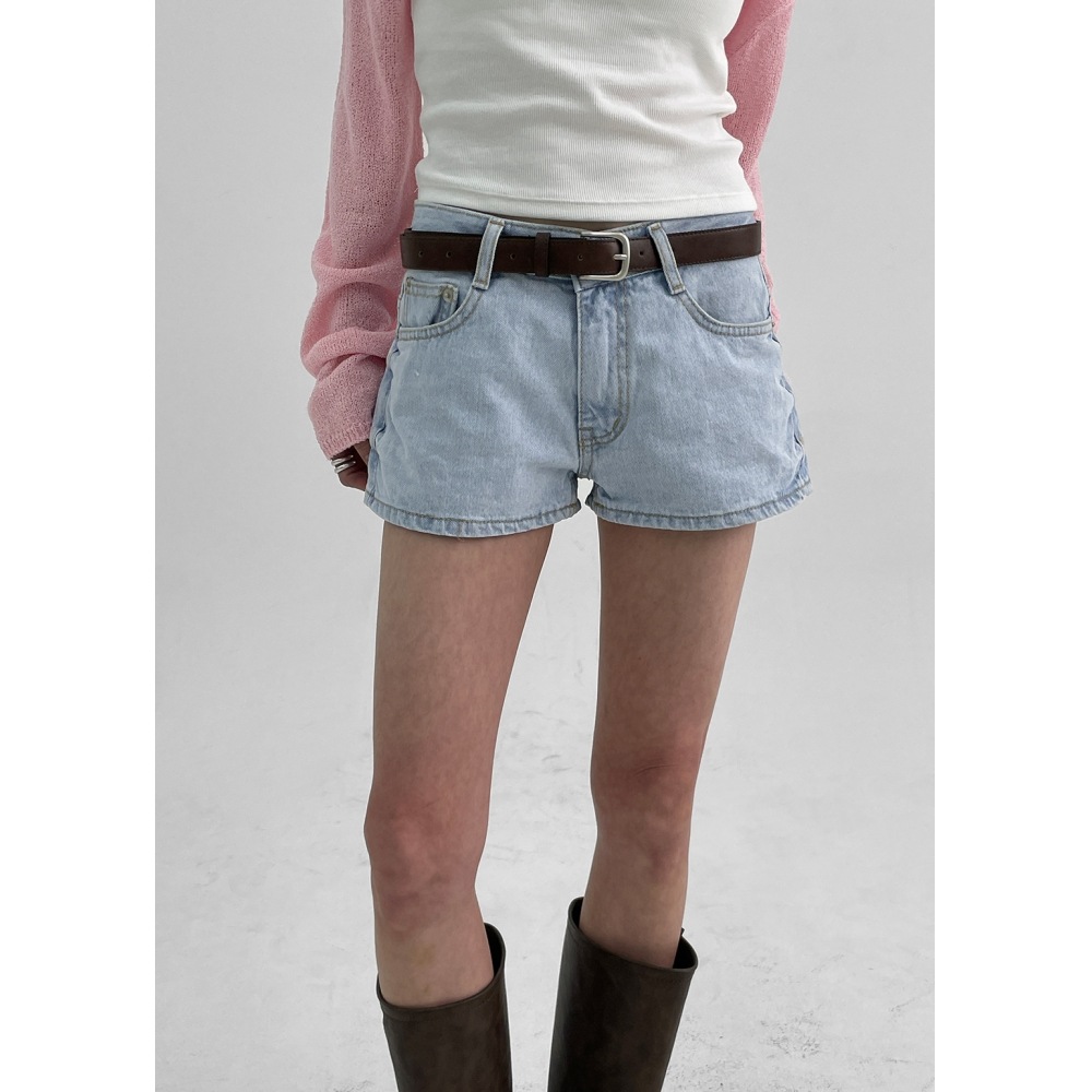 ブラックアップデリアデニムショーツ