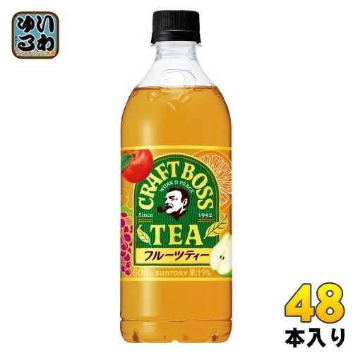 サントリー クラフトボス フルーツティー 600ml ペットボトル 48本 (24本入×2 まとめ買い) 紅茶飲料 果実ミックス フルーツミックスティー 冷凍兼用