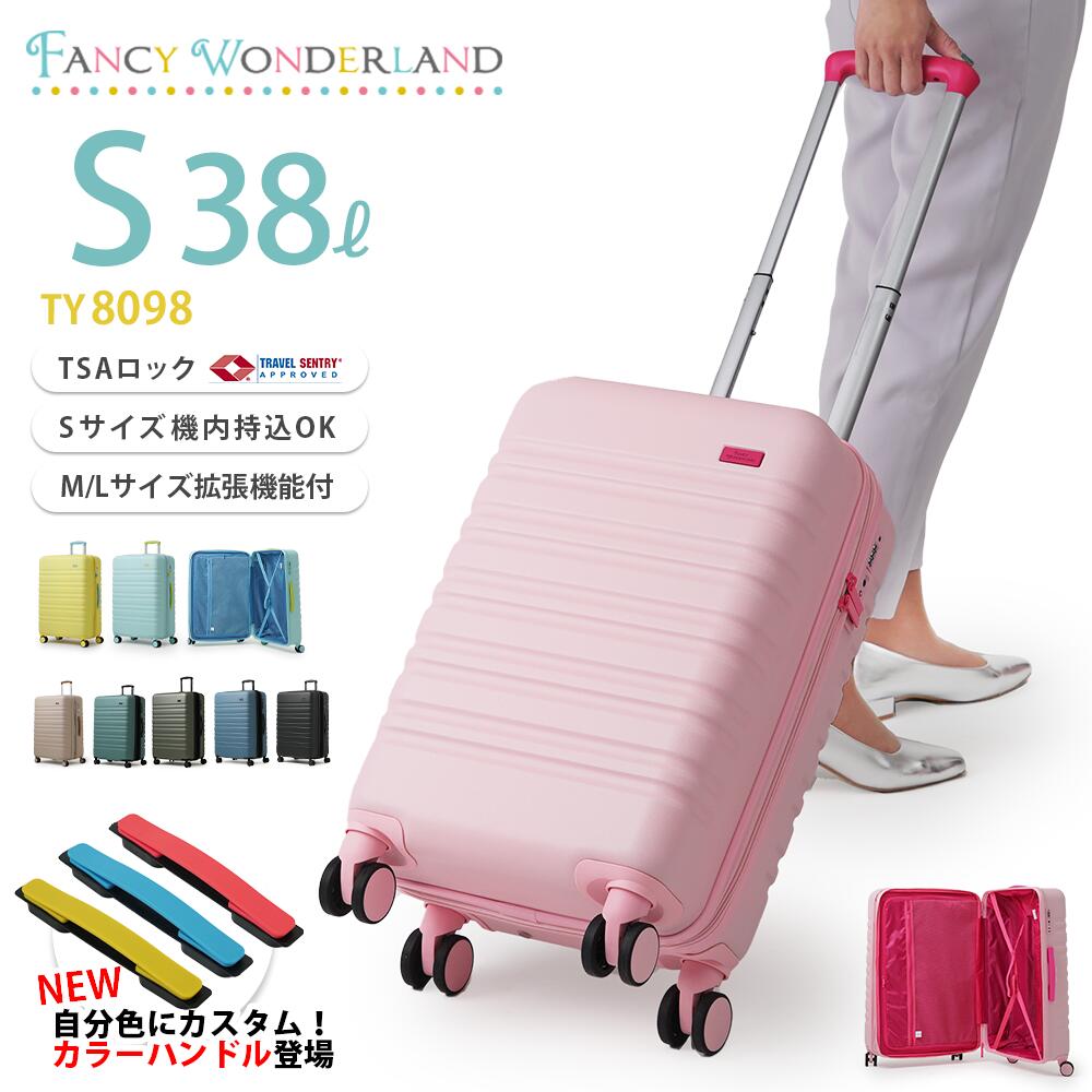 スーツケース 機内持ち込み 軽量 sサイズ 小型 キャリーバッグ おしゃれ キャリーケース かわいい 1泊2日 ファスナー TSAロック 大容量 出張 海外 旅行 ty8098