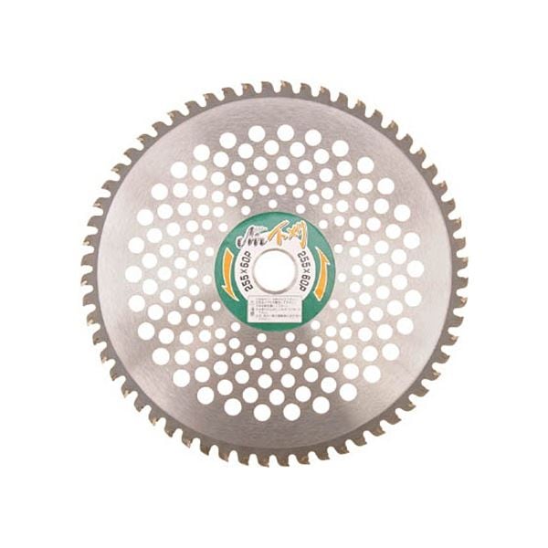 （まとめ）アイウッド 刈払機用チップソー Mr.下刈 チドリ刃 255x60P 1枚[x3]