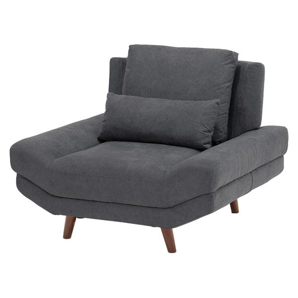ソファ 1人掛け 約幅108x奥行96x高さ71/82cm ダークグレー 組立品 26,697円