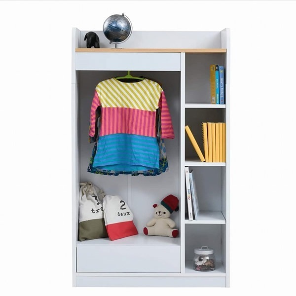 マルチ収納ラック 子供部屋 ハンガーラック FWD-0009-WHNA ホワイトナチュラル 8,840円