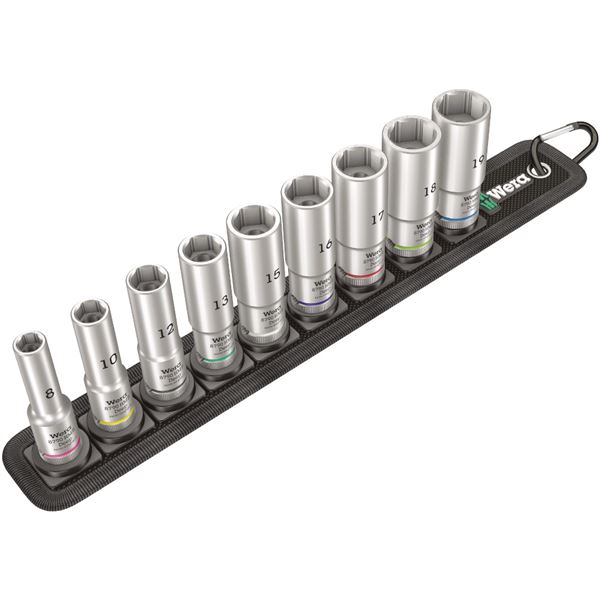 WERA ヴェラ 差込角 3/8DR 9点組 六角ねじ ボルト用 ディープソケット セット 004545 工具 ツール DIY 作業工具 道具