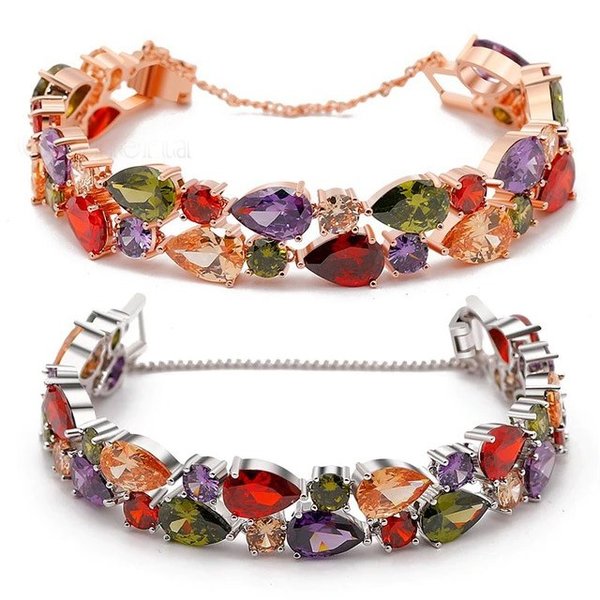 ブレスレット CZ バングル 14KGF キュービックジルコニア AAAAA 5A キラキラ