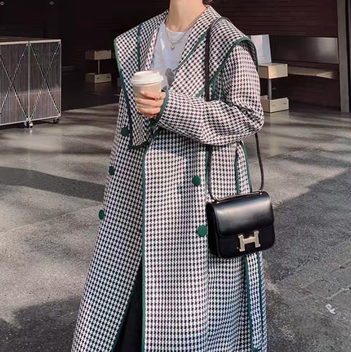 レディース コート アウター 上着 ミディアム トレンチ 長袖 Vネック セーラーカラー パイピング ハイウエスト 前開き コンサバ バイカラー 配色 ベルト付き かわいい 大人可愛い きれいめ 上品