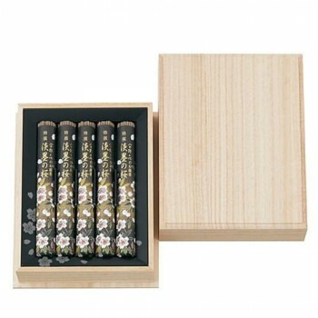 日本香堂 宇野千代のお線香 特撰淡墨の桜 桐箱5把入 37118