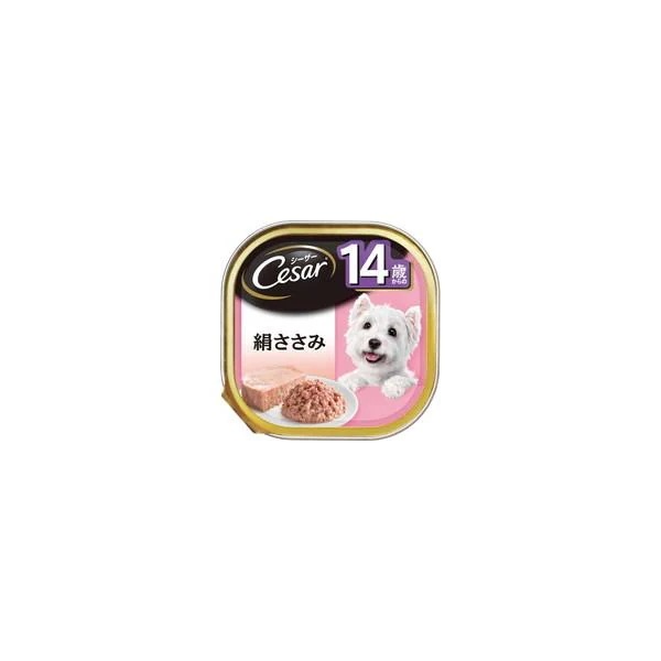 【1ケース】【お取り寄せ対象品】シーザー トレイ 14歳からの 絹ささみ 100g[マースジャパンリミテッド シーザー] *96個