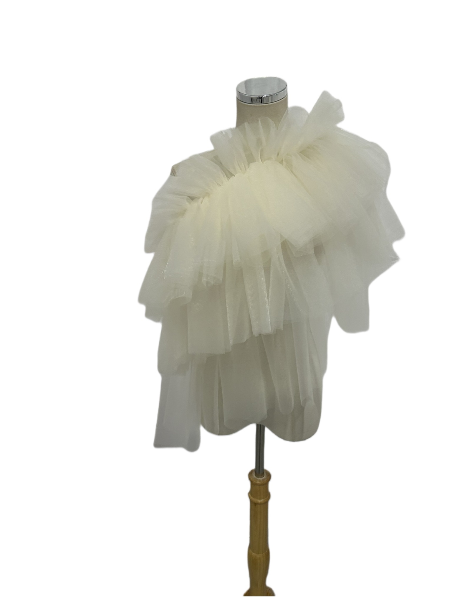 トップス シャンパン色 ワンショルダー ソフトチュール 可愛い 演奏会/音楽会