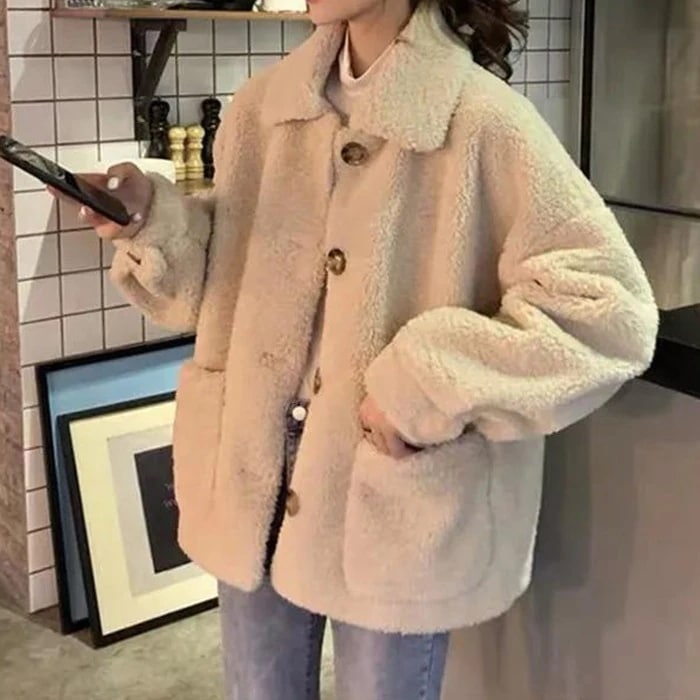 2026流行2025年冬新作 可愛らしいふわふわミディアム丈 ファーコート（女性用）フード付き
