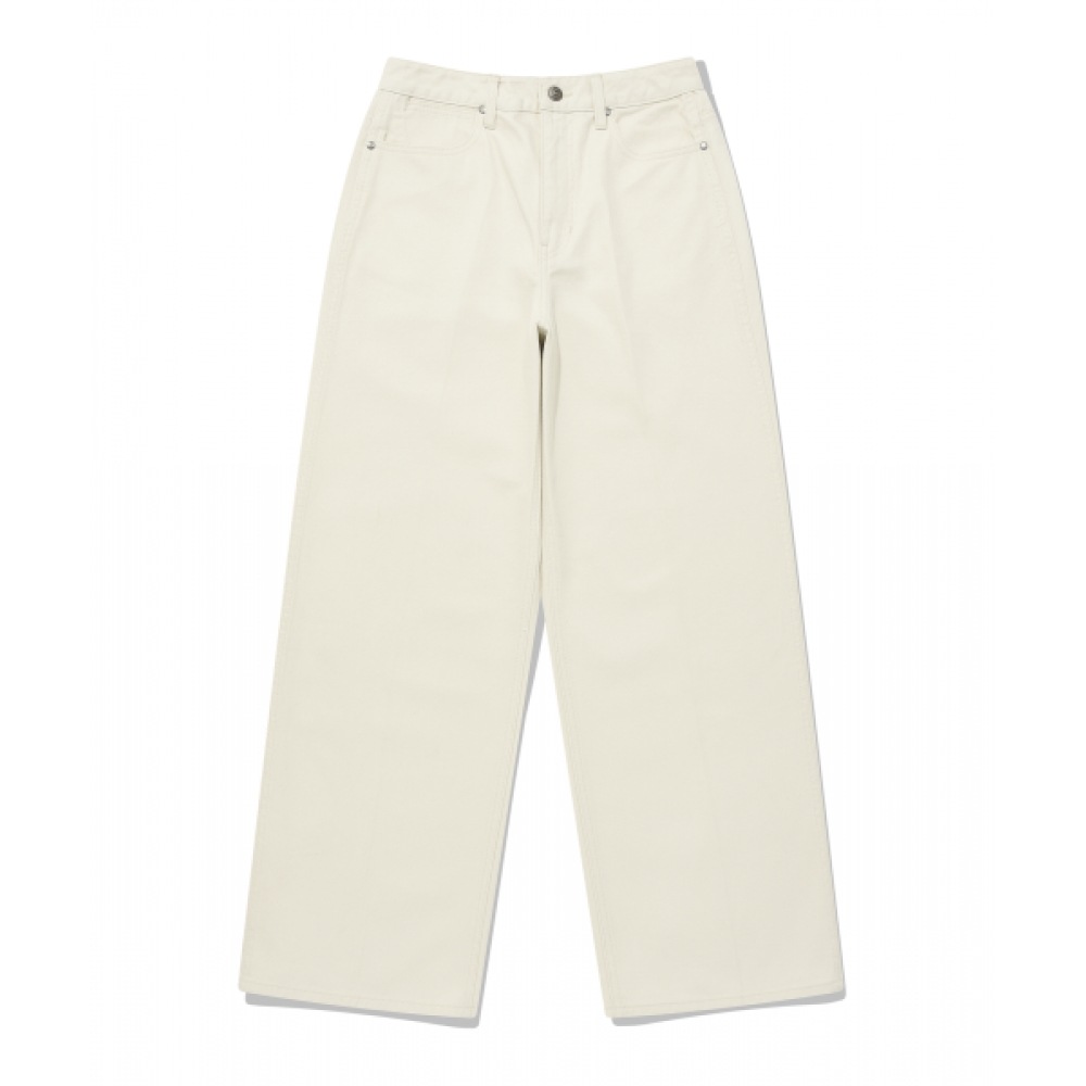 COVERNAT WOMAN [COVERNAT X ラングラー] 女性オリジナルレッカーデニムパンツアイボリー