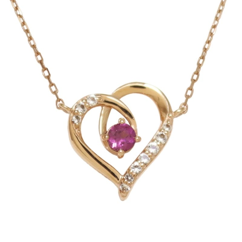 リボン済＆紙袋 正規品 ネックレス レディース ネックレス ペンダント 1月誕生石 ハートモチーフ プレゼント アクセサリー シルバー 祝い