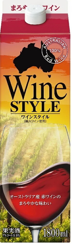 合同酒精 ワインスタイル 赤 1800ml 1.8L12本【北海道沖縄県東北四国九州地方は必ず送料がかかります】