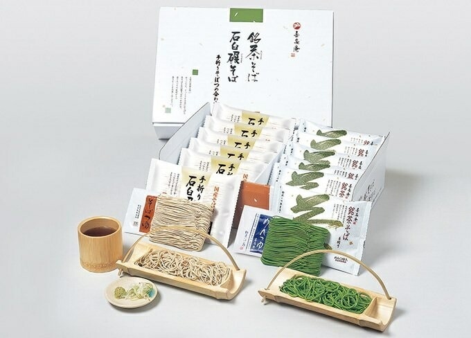手折りそば つめ合わせ （化粧箱入） TMI-10 (銘茶そば5食石臼碾そば5食)6セット乾麺 茶そば 蕎麦 そば 詰合せ 詰め合わせ ギフト セット