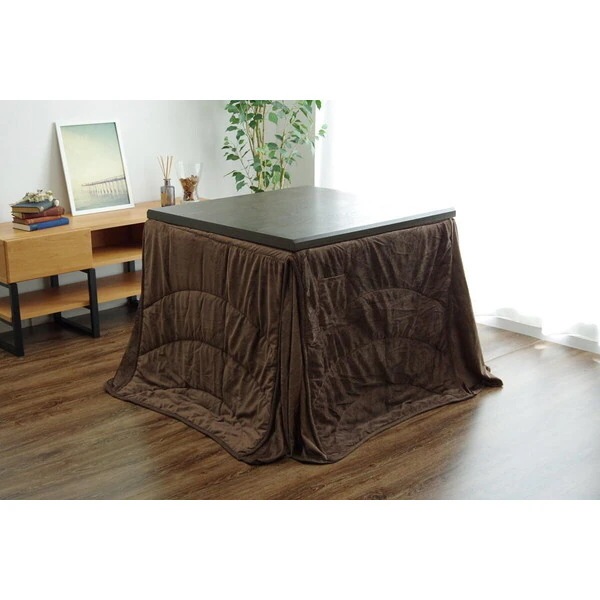 1181870063230 洗える こたつ布団 長方形 ダイニング用 ハイタイプ ブラウン 約225×265cm メーカー直送