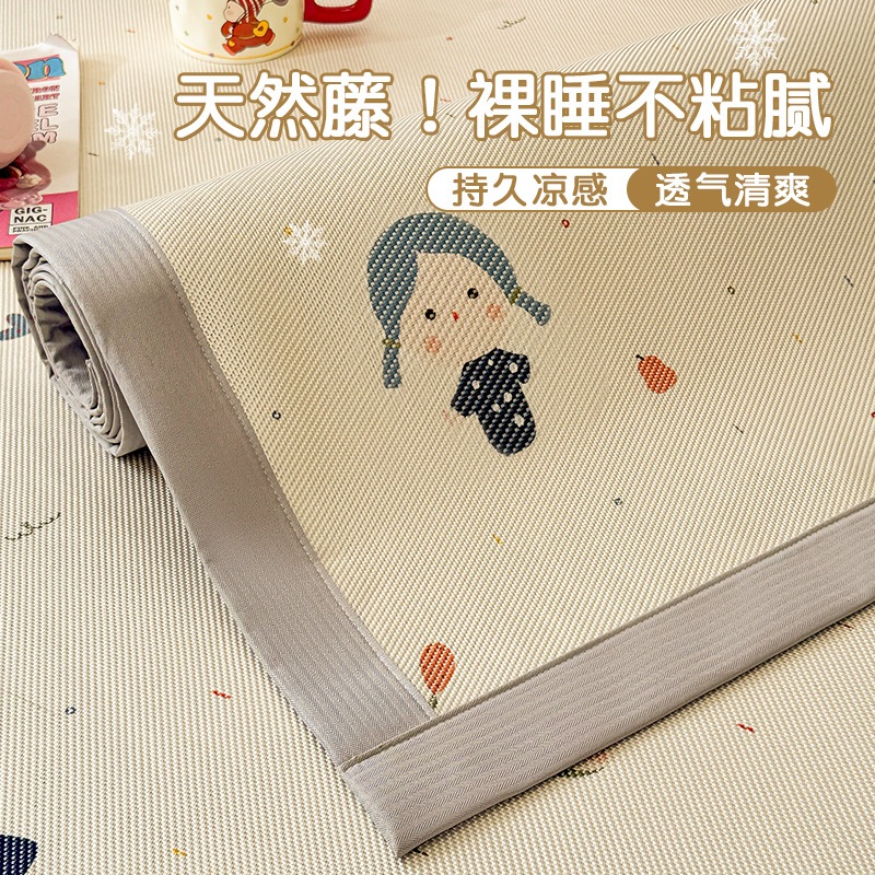 漫画アイスマットレスアイスシルククールマットレス3ピースセットサマーエアコンマットホームガールアイスシルクベッドシートソフトマットレス