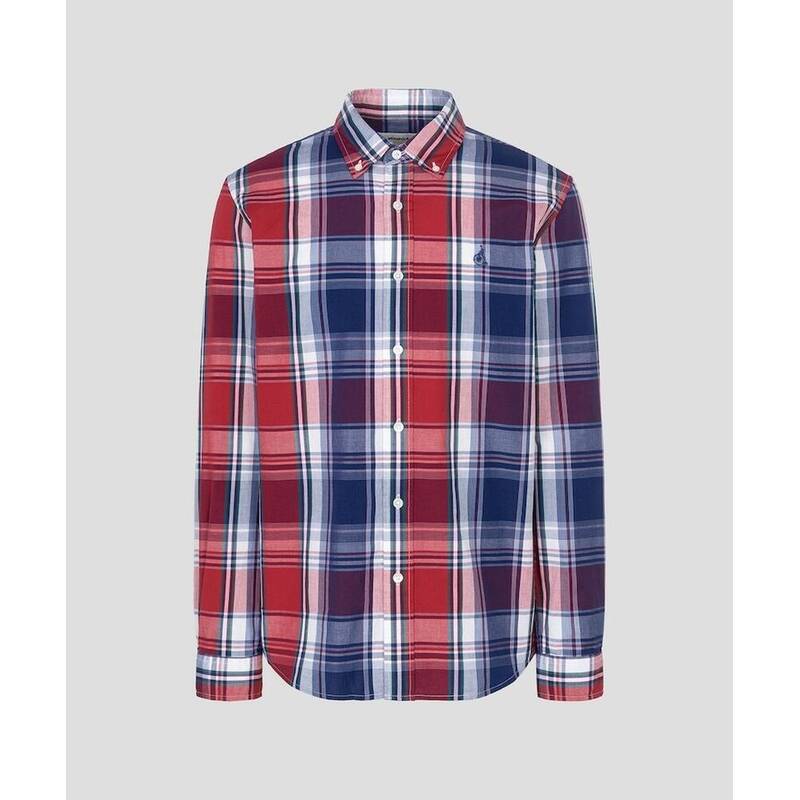 BEANPOLE MEN マドラスチェックシャツ - レッド BC6564C346 406212