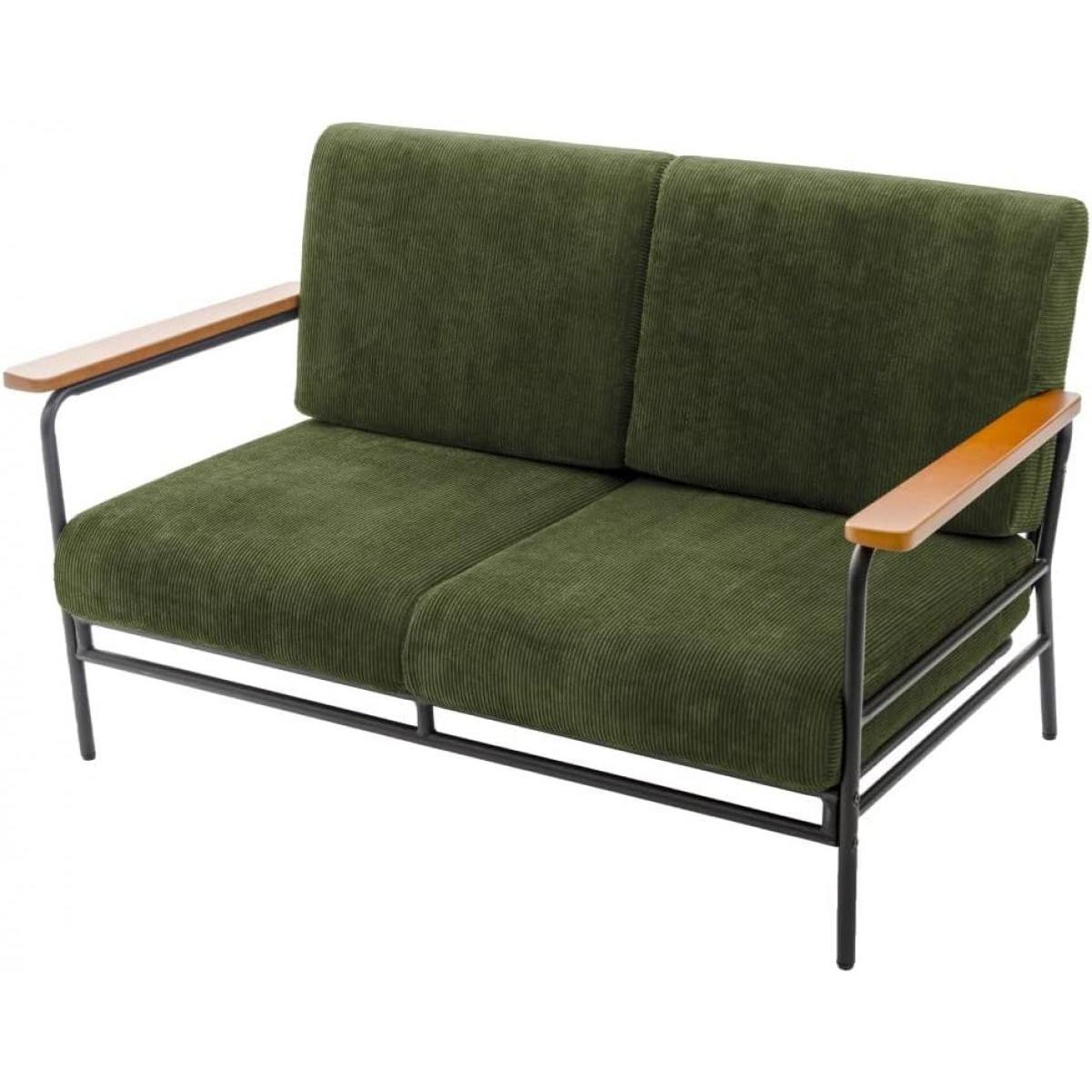 【I】セルタン CELLUTANE ソファー アイアンソファ ヴィンテージ コーデュロイ モスグリーン 2人掛け リビング おしゃれ A1109-2P-683GRN 【受注生産品】りなし 上ダイユーエ
