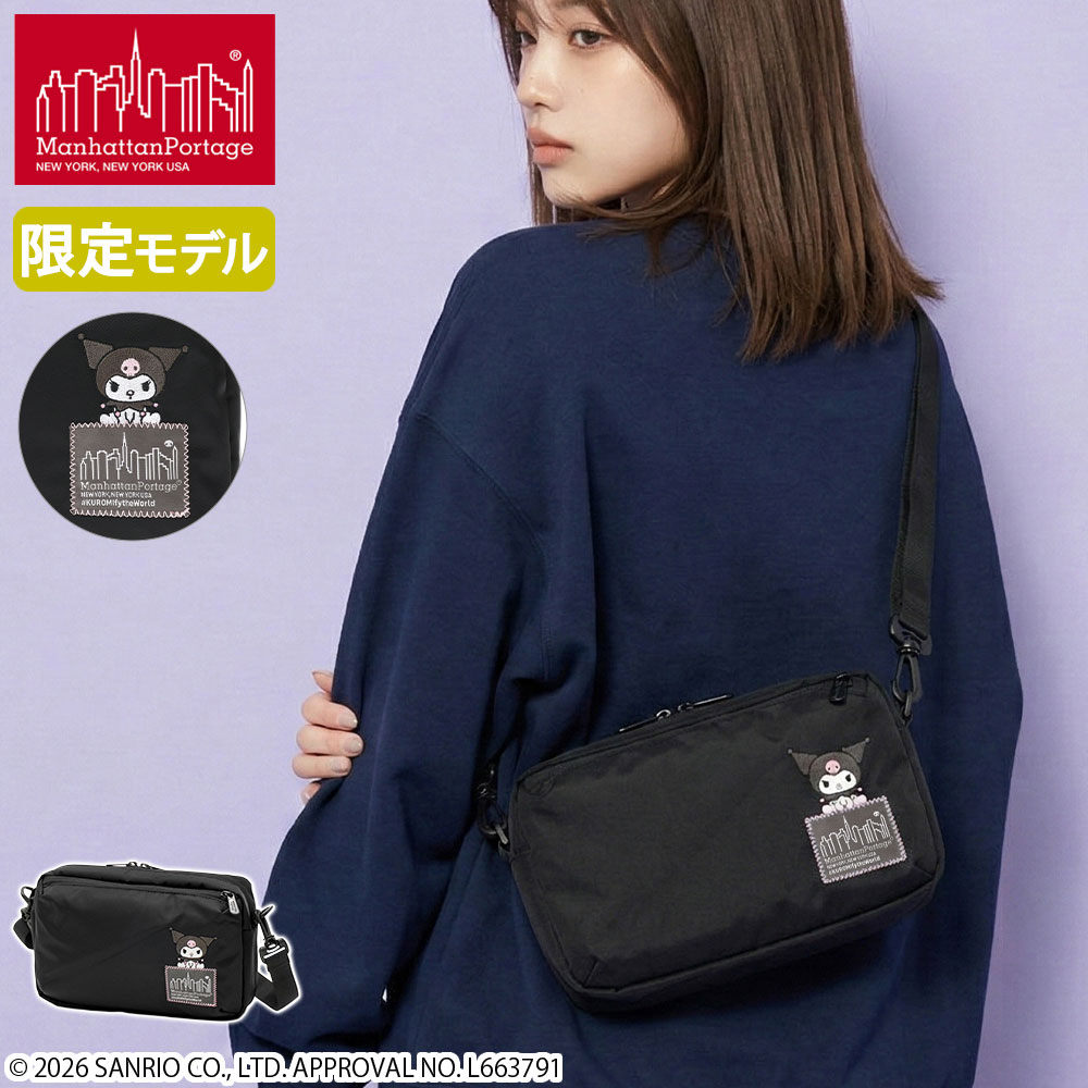 日本正規品 ショルダーバッグ レディース 斜めがけ Kuromi クロミ JOGGER (L) JPN VER 2 FLIGHT NYLON BACKING KRM MP1404L2NTWLBKRM