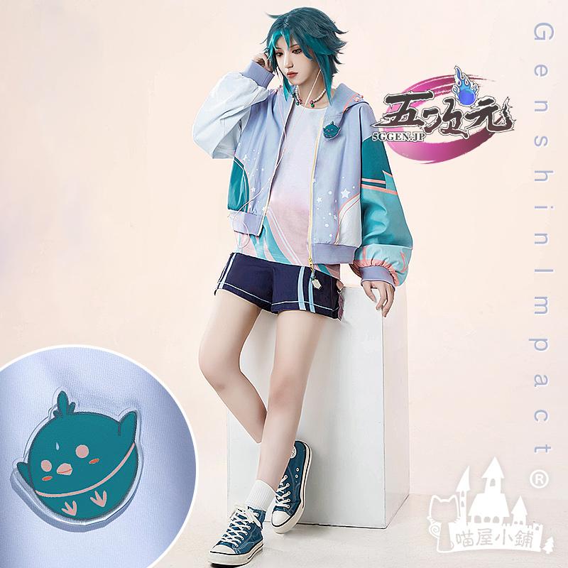 三分妄想　原神　コスプレ　ショウ　異色袖　派生服　同人服　ウィッグ　追加可