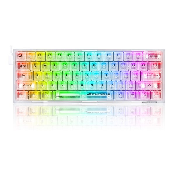 FIZZ RGB ゲーミングキーボード クリスタル 英語コンパクト クリア軸 K617CT-RGBTI