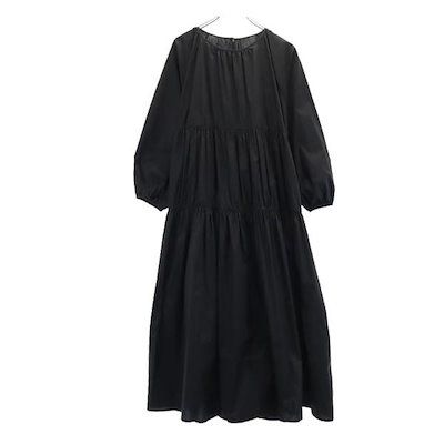 未使用 長袖 ワンピース 38 黒 レディース