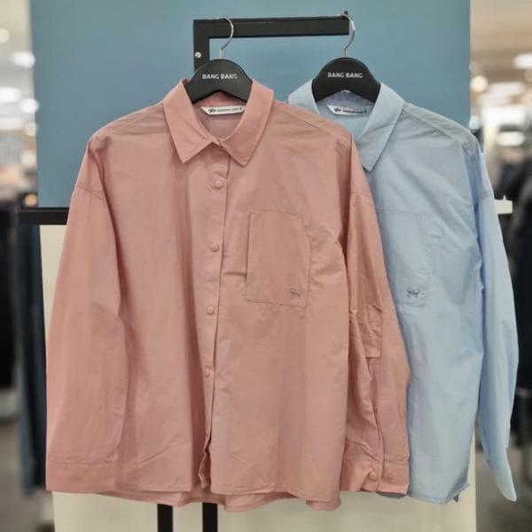 HC21 女性カラー 長袖 モダン クラシック ポケットシャツ NSM116 (S45898855)