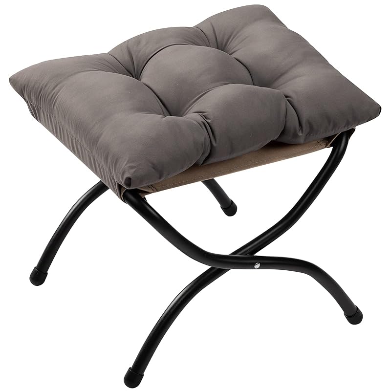 ALIMORDEN オットマン 折りたたみ フットレスト 足置き台 踏み台 足枕 スツール しっかり 耐荷重80KG 高反発 完成品 母の日の贈り物 ダークグレー