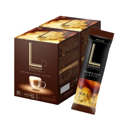 ルーカスナイン シグネチャー ダブルショットラテ 30T X 2個(計60T) 湯沸室 コーヒー ミックスコーヒー ティータイム ドリンク デザート 大容量 5,151円