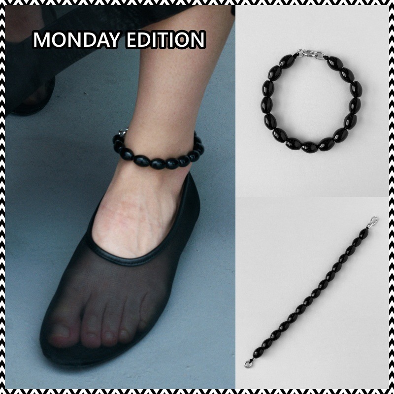 MONDAY EDITION [MJxME] Onyx Seed Anklet